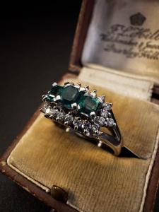 Anello  con  Smeraldi  e  Diamanti  